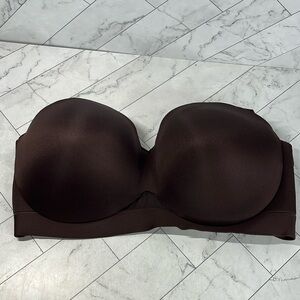 NWT Cacique Lane Bryant Womans Bra Brown Comfort Bliss Strapless UNDERWIRE 38F